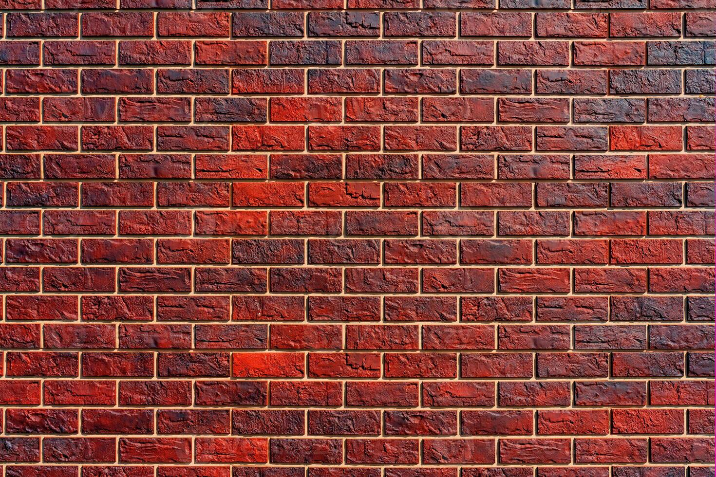 Red brick wall. Modern construction industry. Building's facade. photo