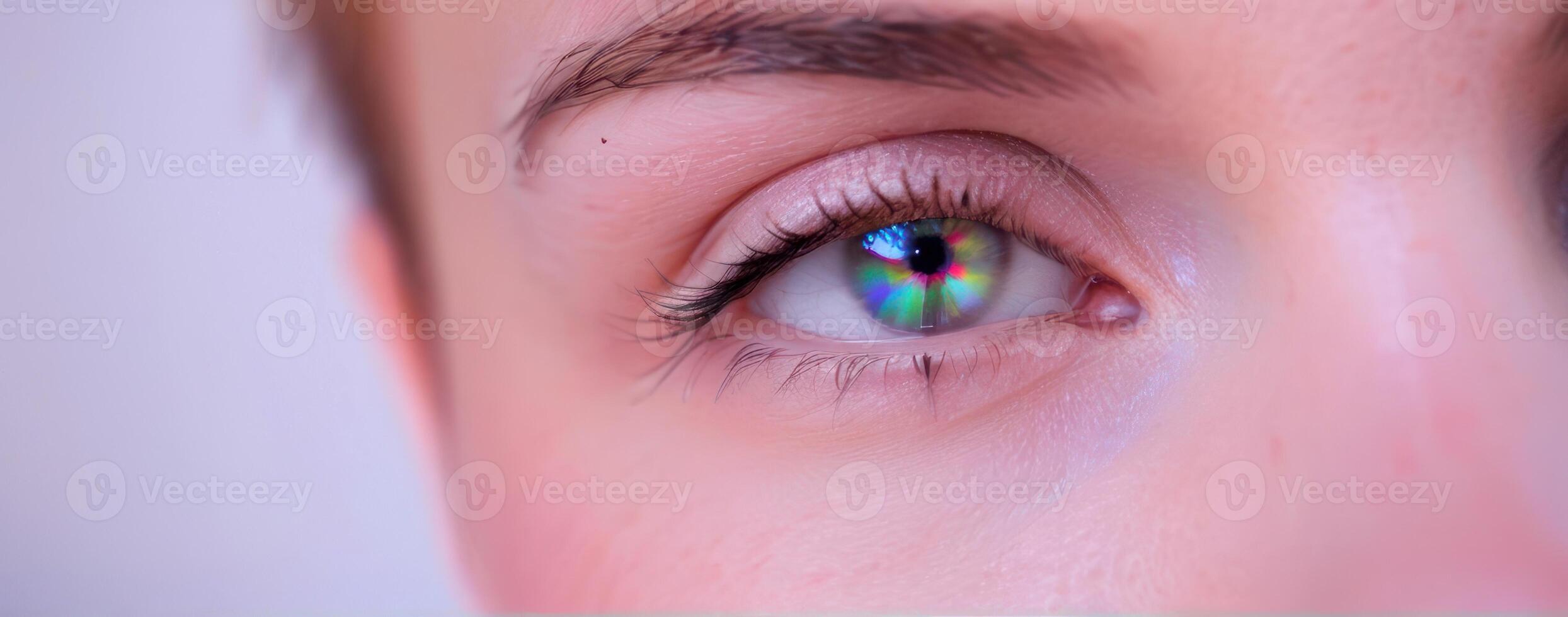 Close up of a woman's eye photo