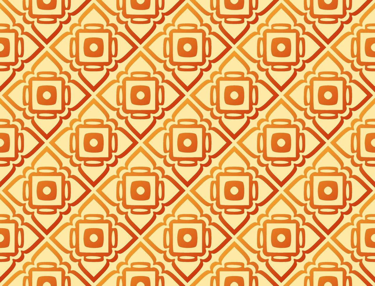 Abstract seamless orange-red pattern. Seamless Neat warm geometric pattern on a yellow background vector