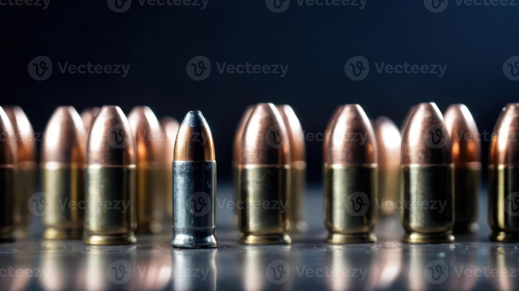A group of bullets in front of each other photo