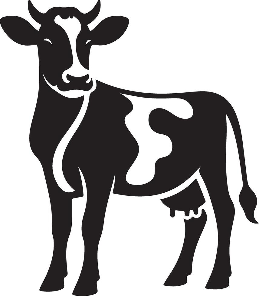 Silhouette of a dairy cow Royalty Free Image vector