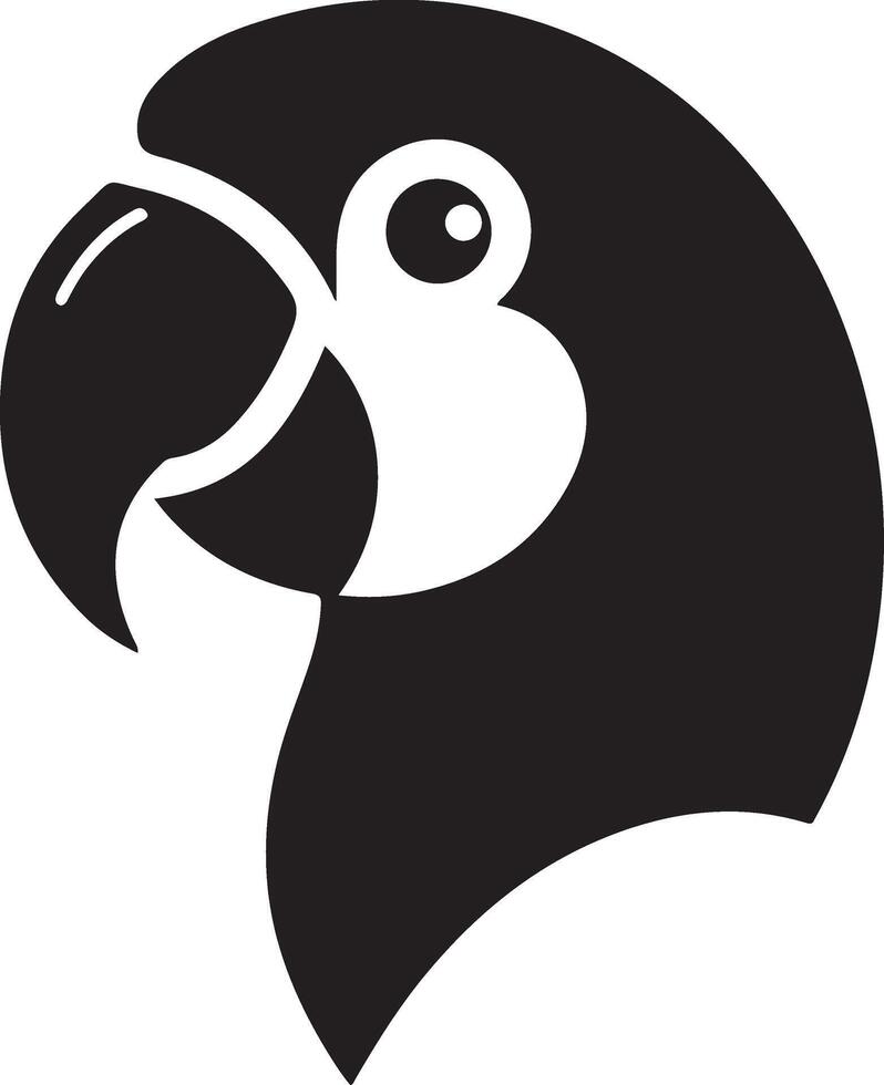 Macaw Parrot head face in illustration vector