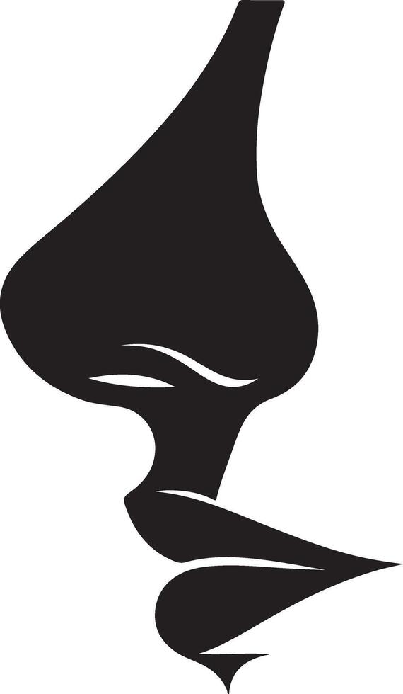 Human Nose Silhouette Stock Illustration vector