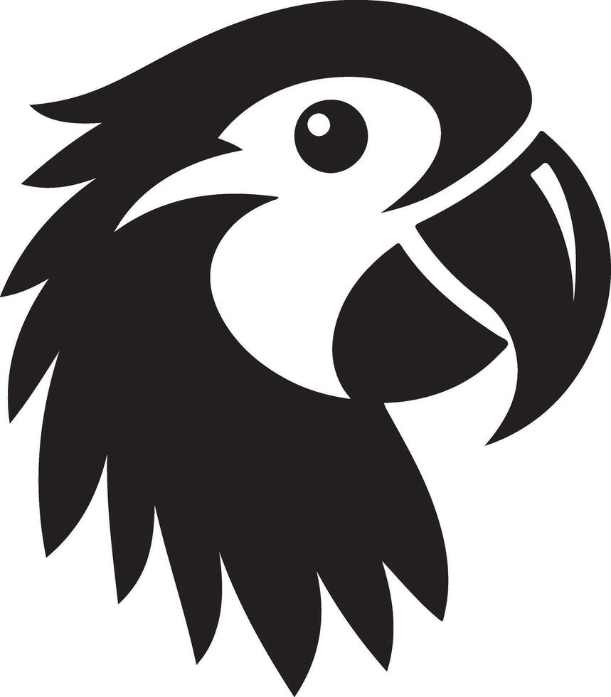 Parrot silhouette on white background isolated vector