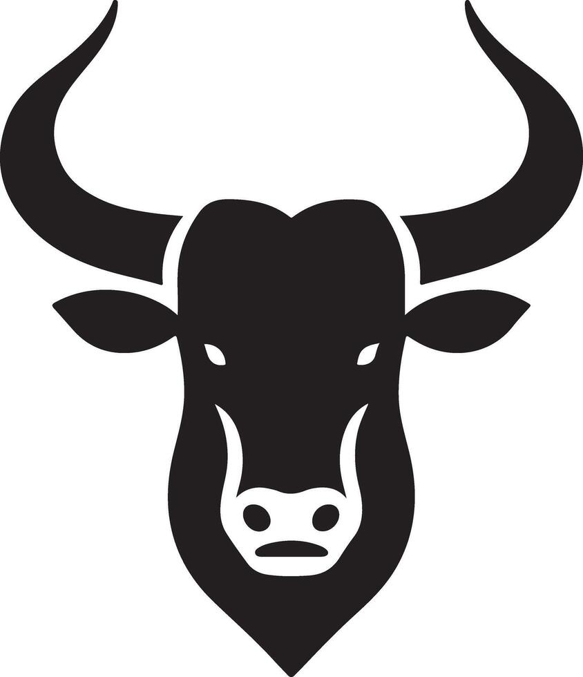 creative and simple bulls horn logo Stock vector