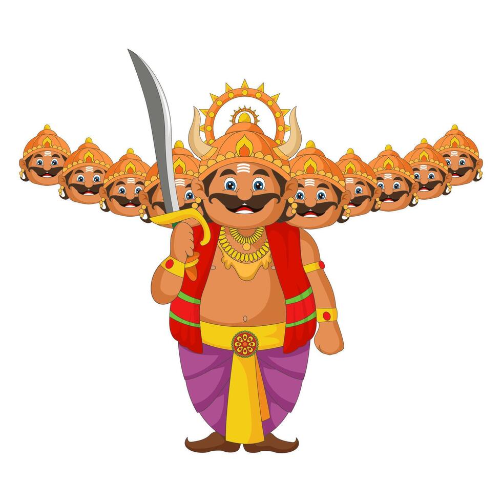 dussehra character on white background vector