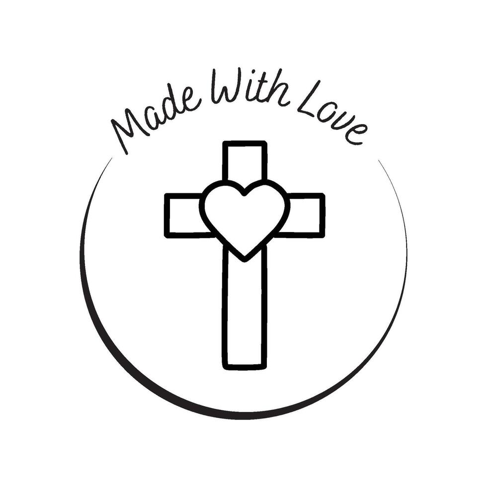 Made with Love. Bible Verse design for print vector