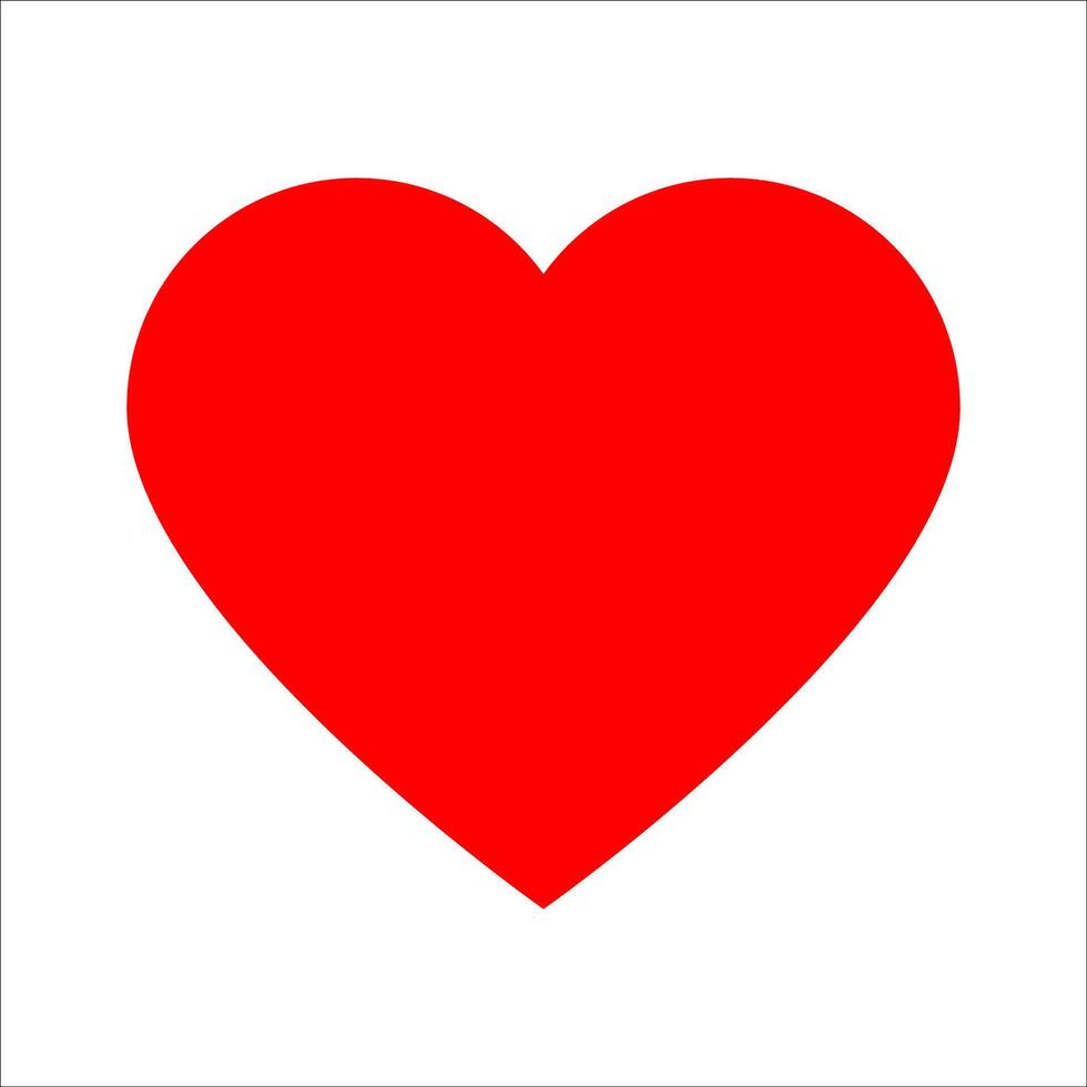 A red heart on a pure white background vector