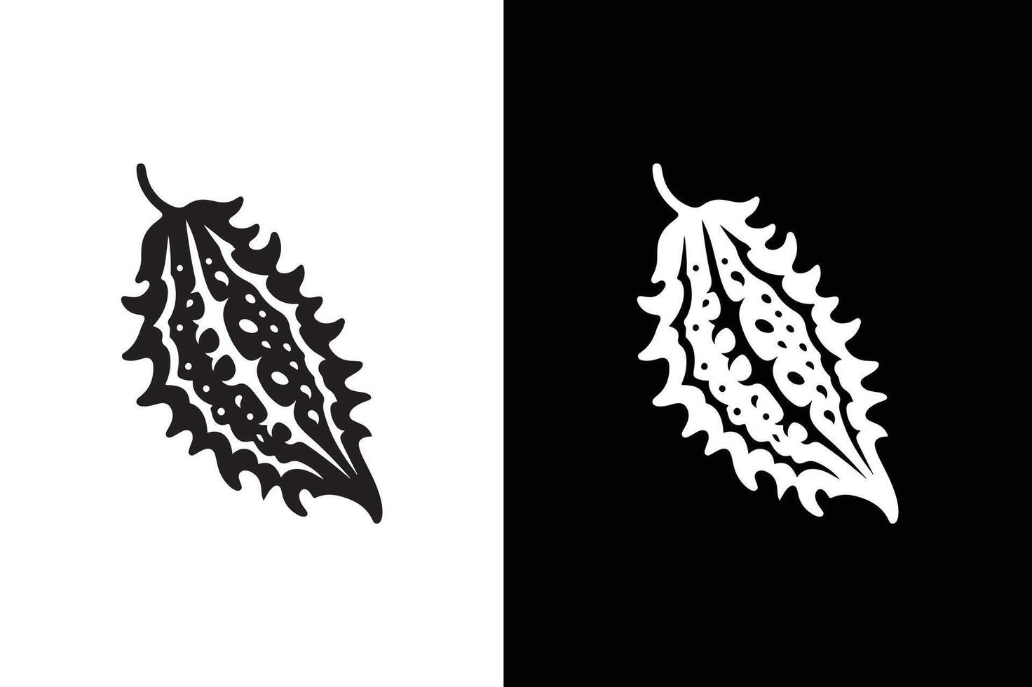 Bitter Gourd Icon silhouette illustration. Bitter Gourd icon vector
