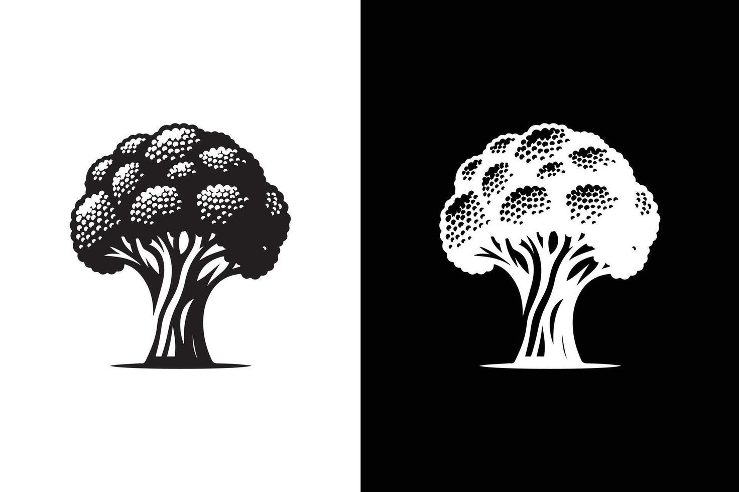 Broccoli Icon silhouette for design. Easily editable. Broccoli Icon illustration black vector