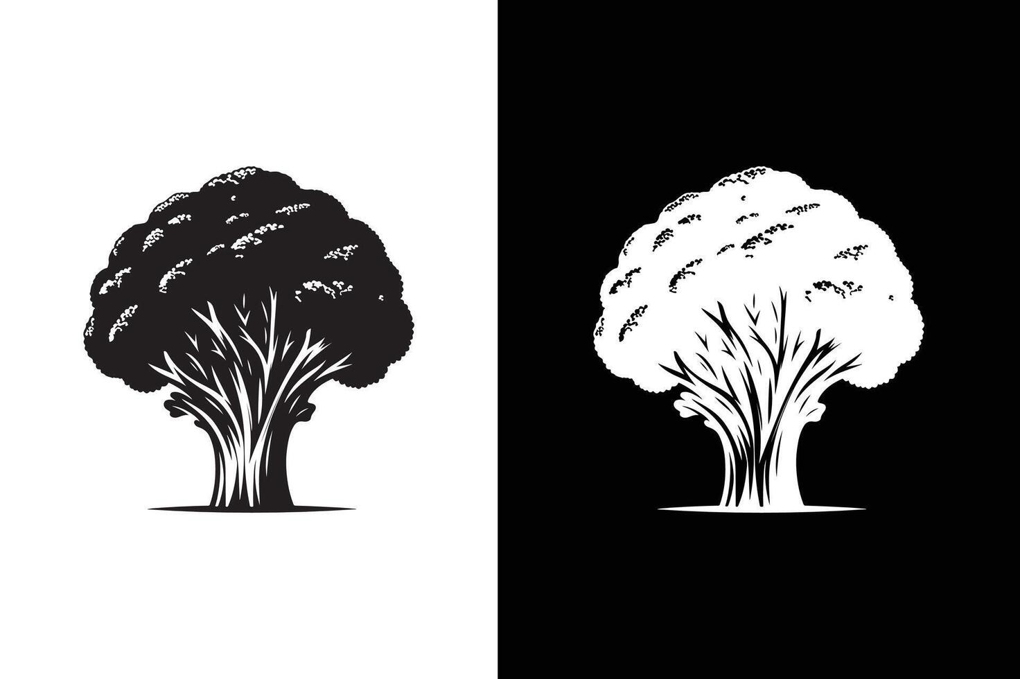 Broccoli Icon silhouette for design. Easily editable. Broccoli Icon illustration black vector