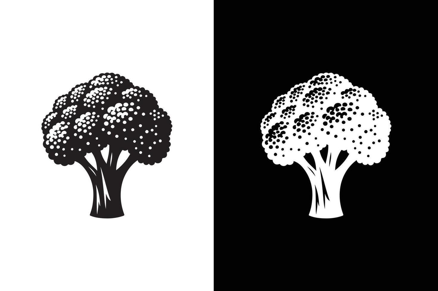 Broccoli Icon silhouette for design. Easily editable. Broccoli Icon illustration design vector