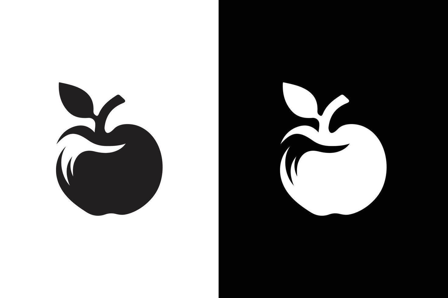 Apple icon illustration. Apple Icon Flat Graphic Design vector