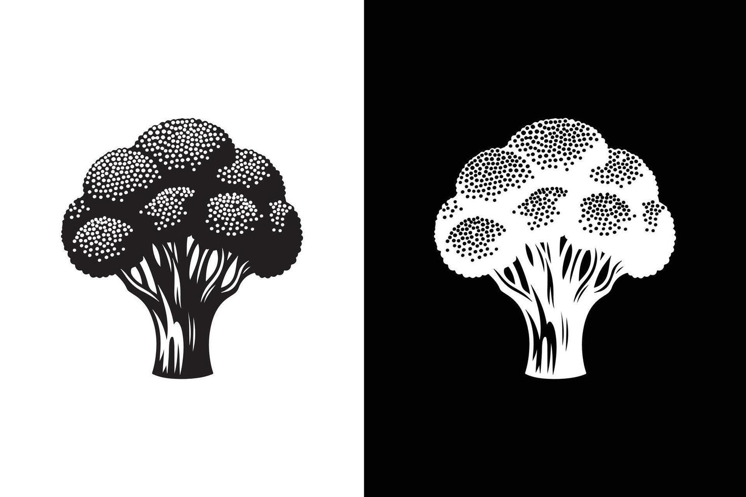 Broccoli Icon silhouette for design. Easily editable. Broccoli Icon illustration vector