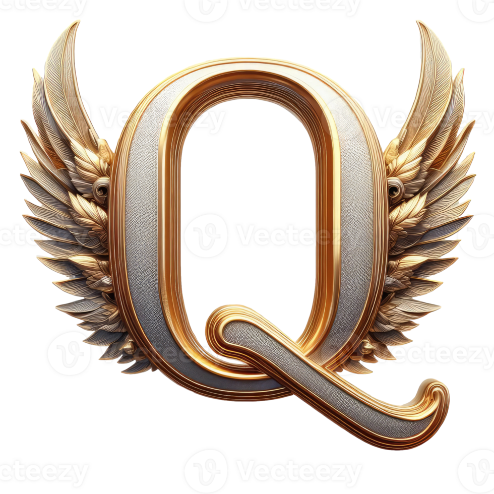 The letter q with wings on it png