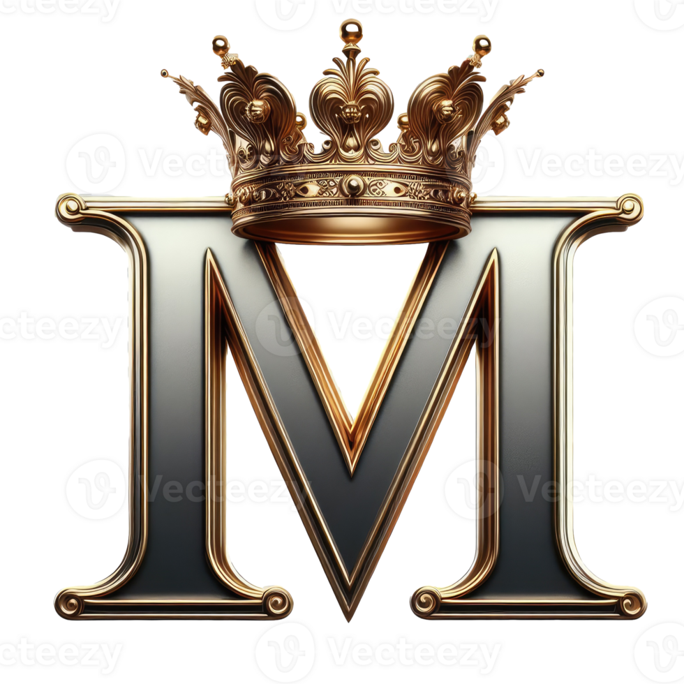The letter m with a crown on top png