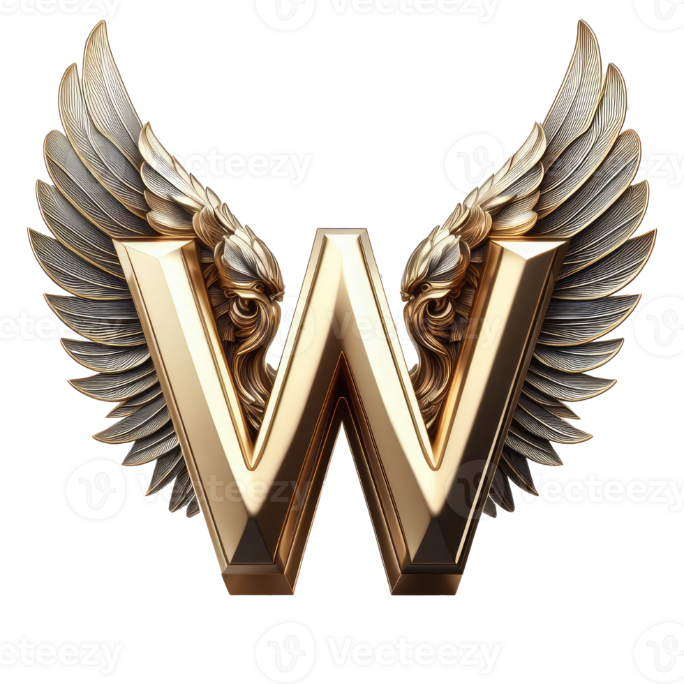 The letter w with wings on it png