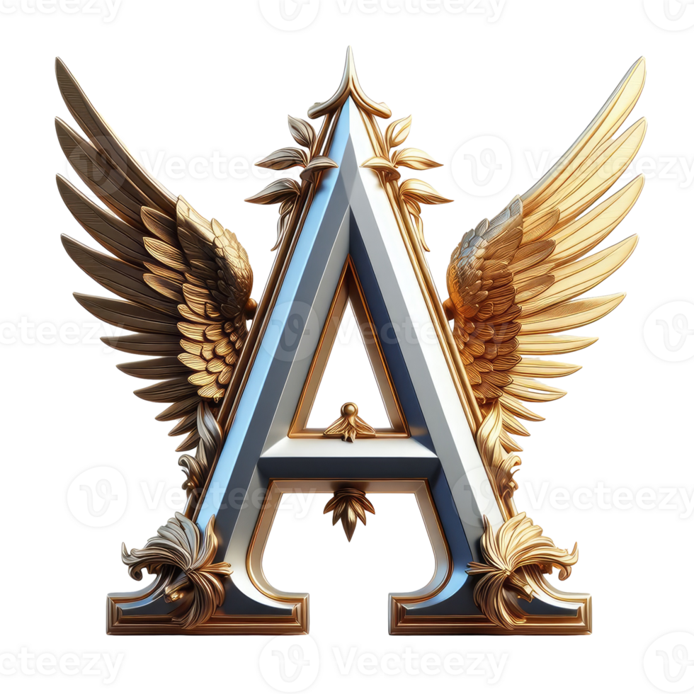 The letter a with wings on it png
