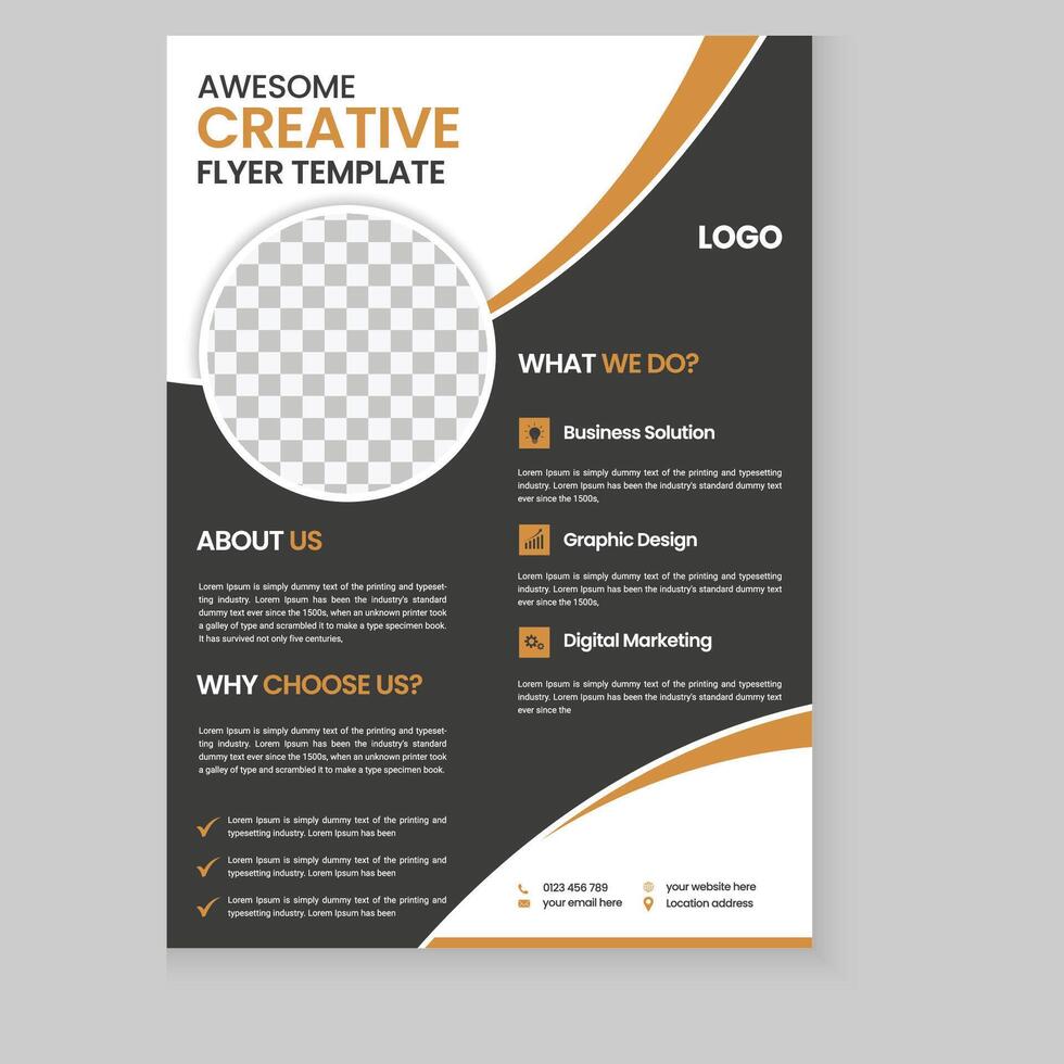 Minimal brochure layout and modern report business flyers poster template design vector