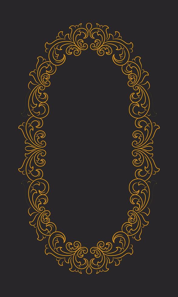 Scroll and Flower Frames ornament vector