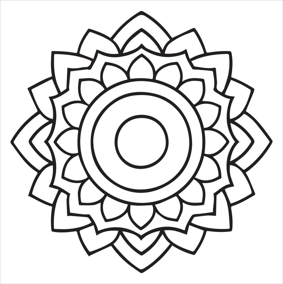 Intricate Mandala Design on Pristine White Background vector