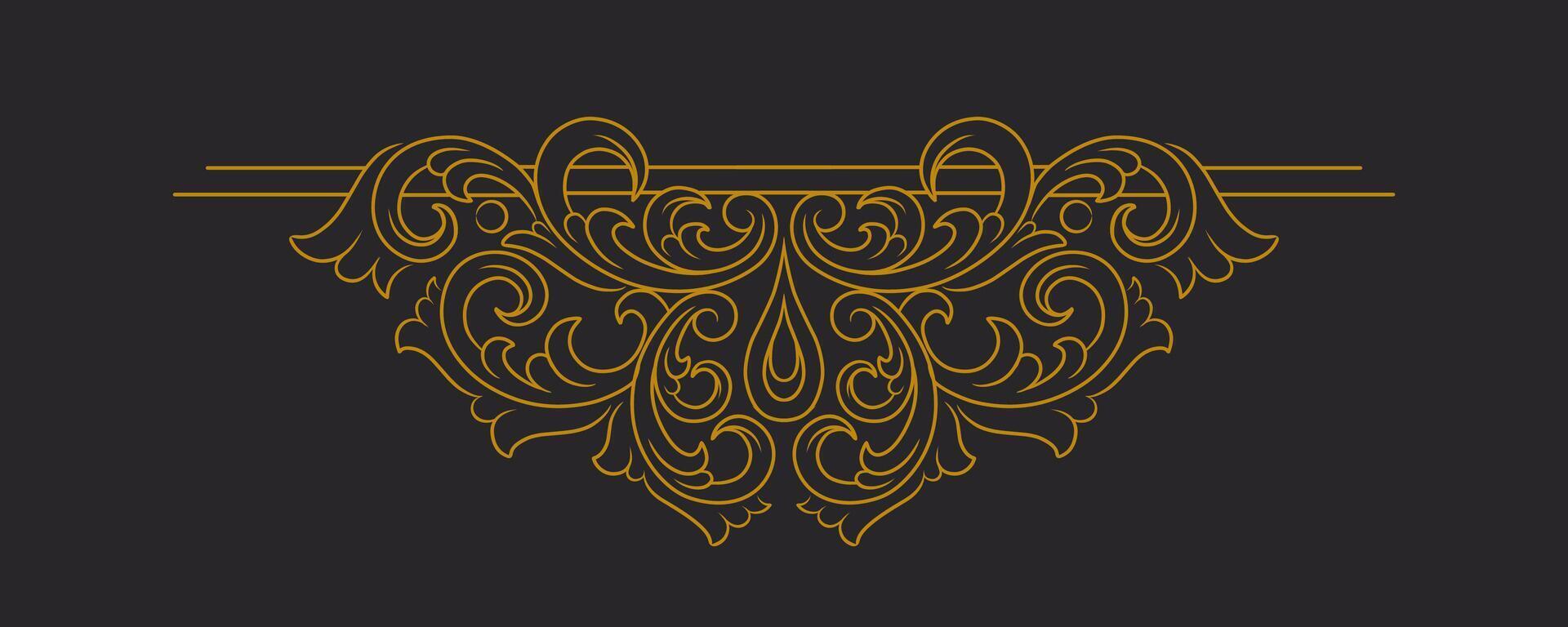 vintage ornament. floral frames and borders. vector