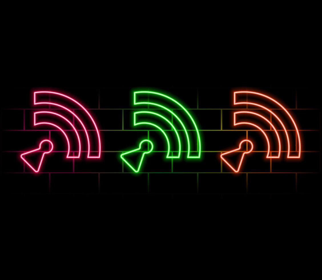 3D Wi-Fi light effect. Wireless wifi networking with a wave effect collection. Glowing blue signal wi fi, sensor, radar, RFID and round circle waves wireless technology concept. . vector
