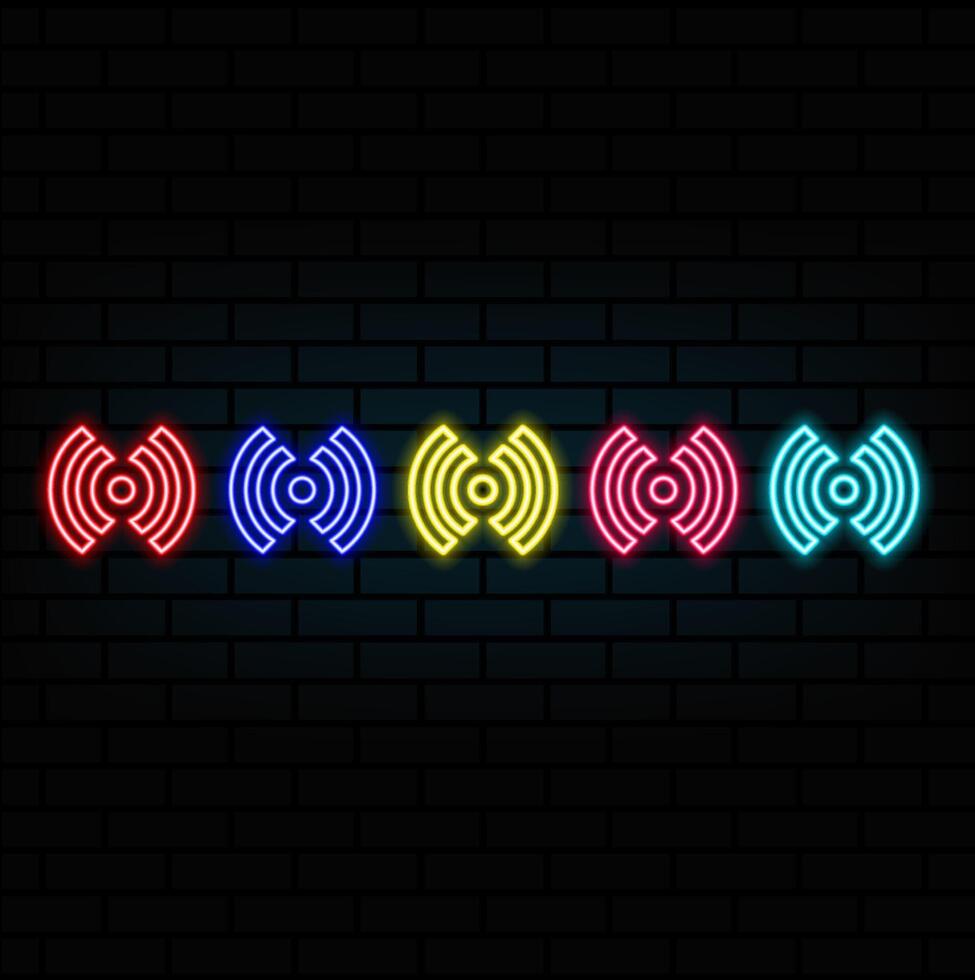 Futuristic glowing low polygonal wifi symbol made of stars, lines, dots, isolated on dark blue background. Modern design illustration. vector