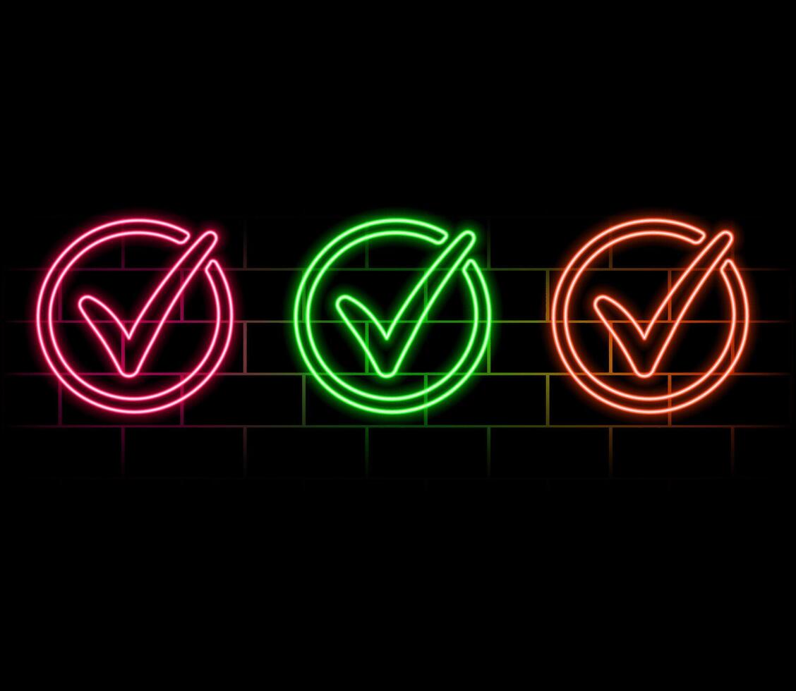 Right check marks. Checkmark red icons, isolated. Simple check marks. Checklist symbols vector