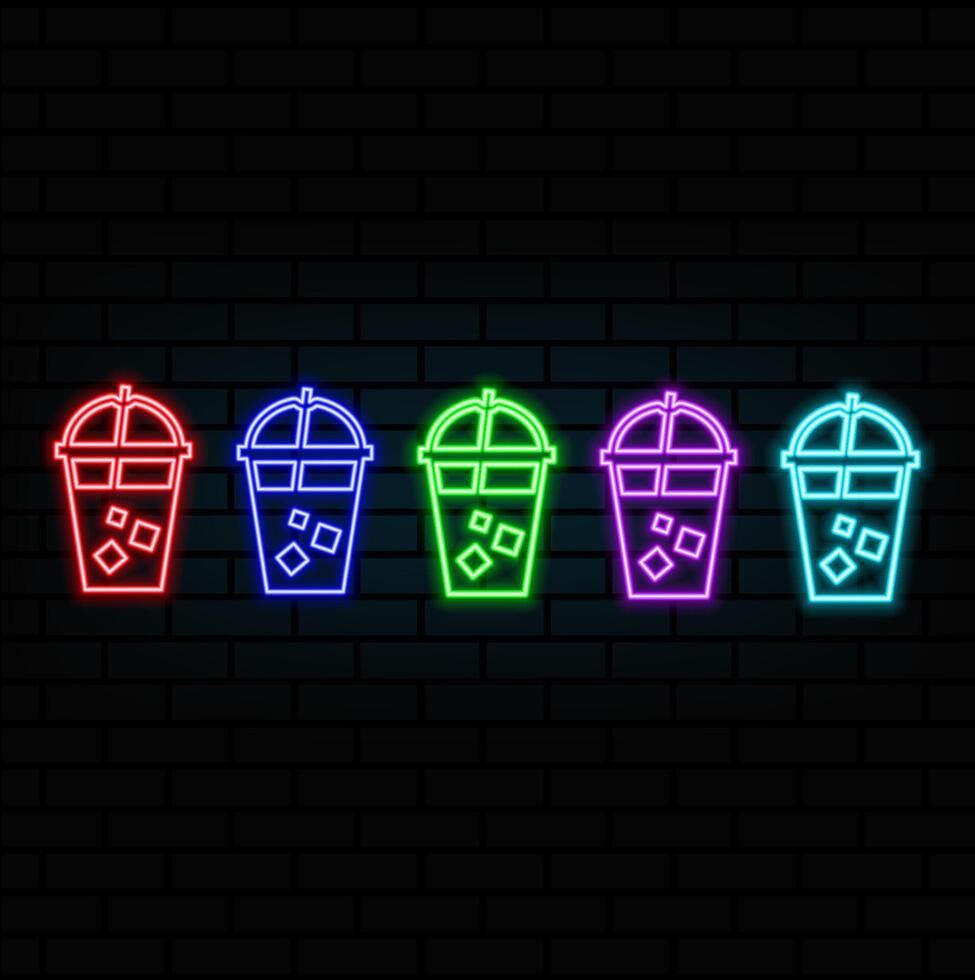 Cocktail glass on counter vector