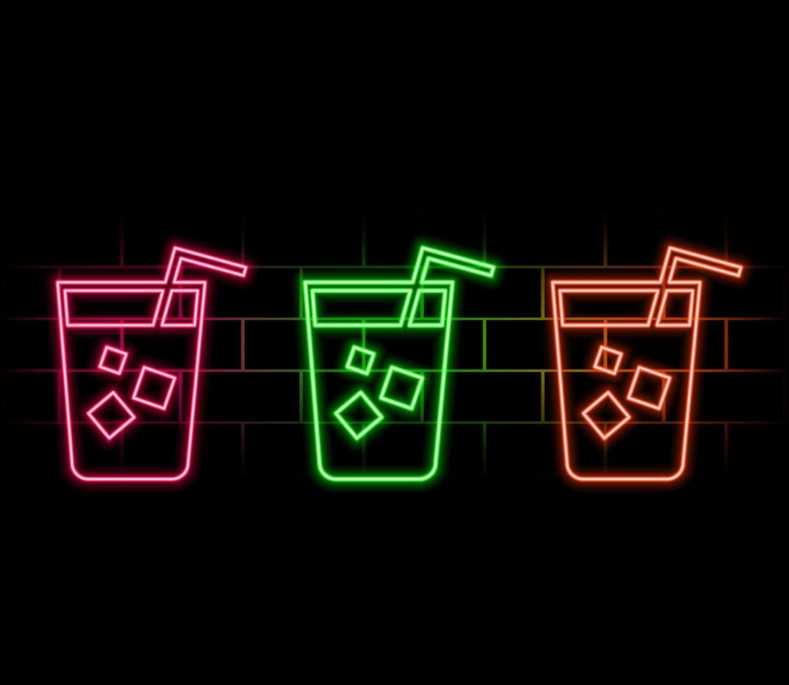 Fresh dark Cocktail party invitation card with glasses and bottles made by thin line vector