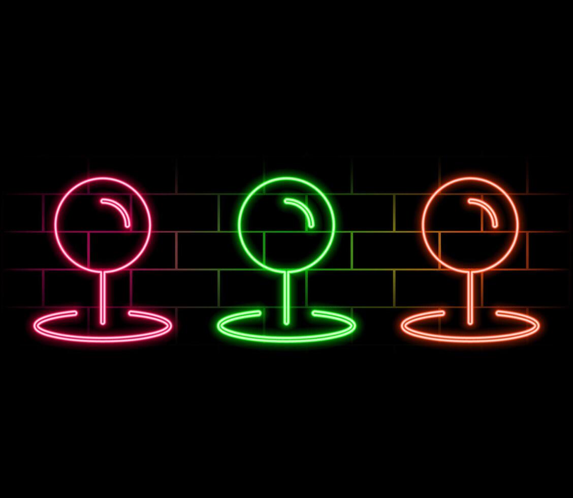 Map pinpoint neon light icon. GPS. Geolocation. Glowing sign with alphabet, numbers and symbols. isolated illustration vector