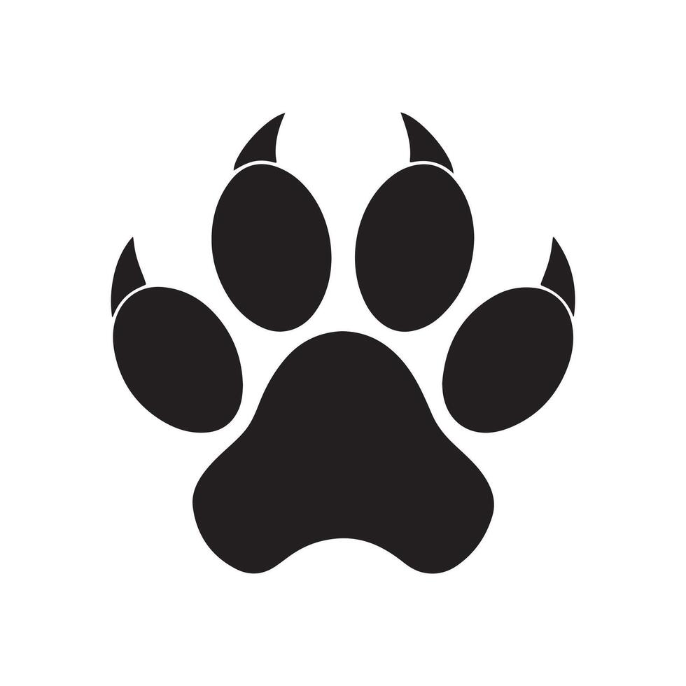 Dog Paw icon. Logo. Illustration. vector