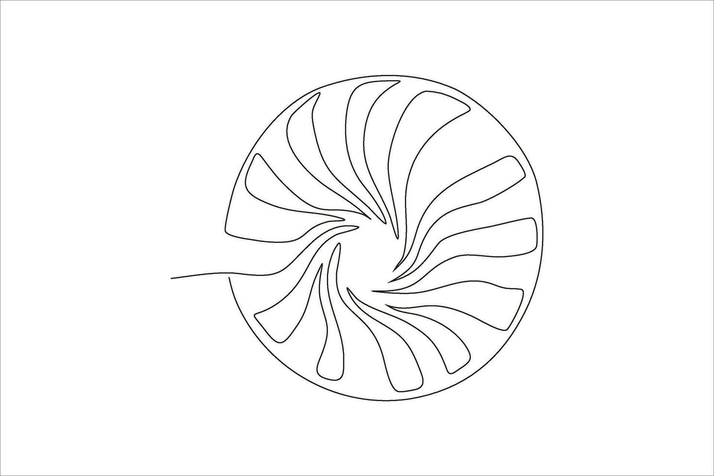 Continuous line illustration of lollipop candy vector