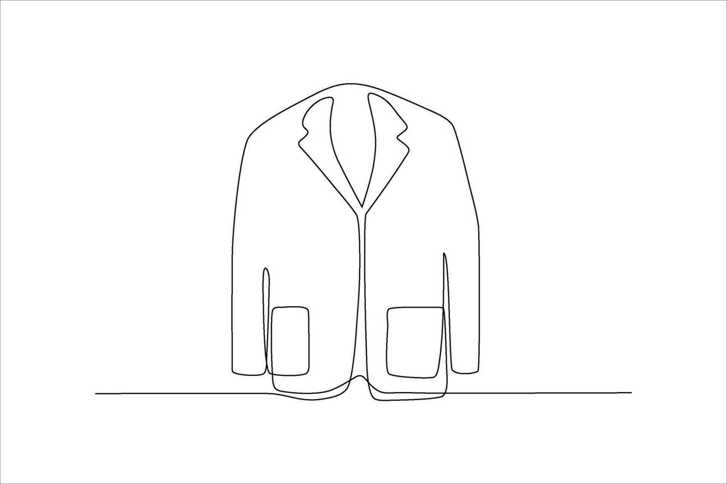 continuous line illustration of a suit vector