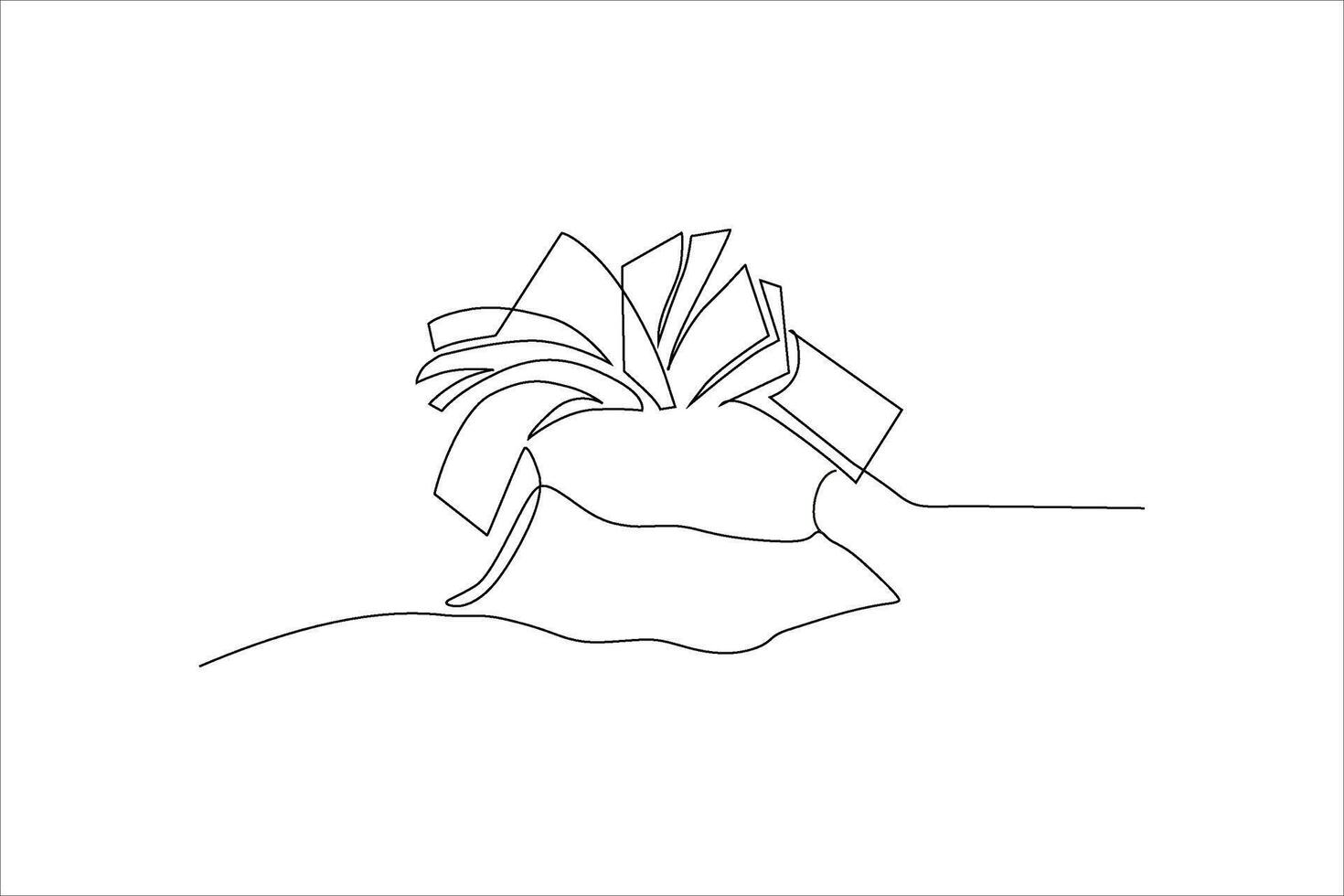 continuous line illustration of money in sack vector