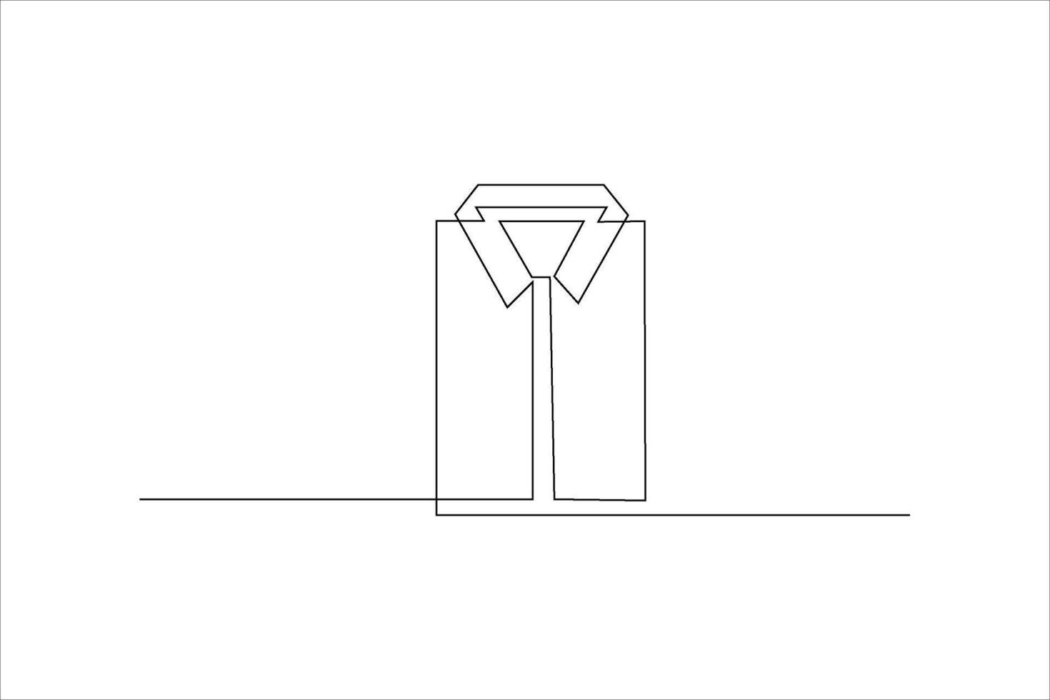 continuous line illustration of a shirt vector