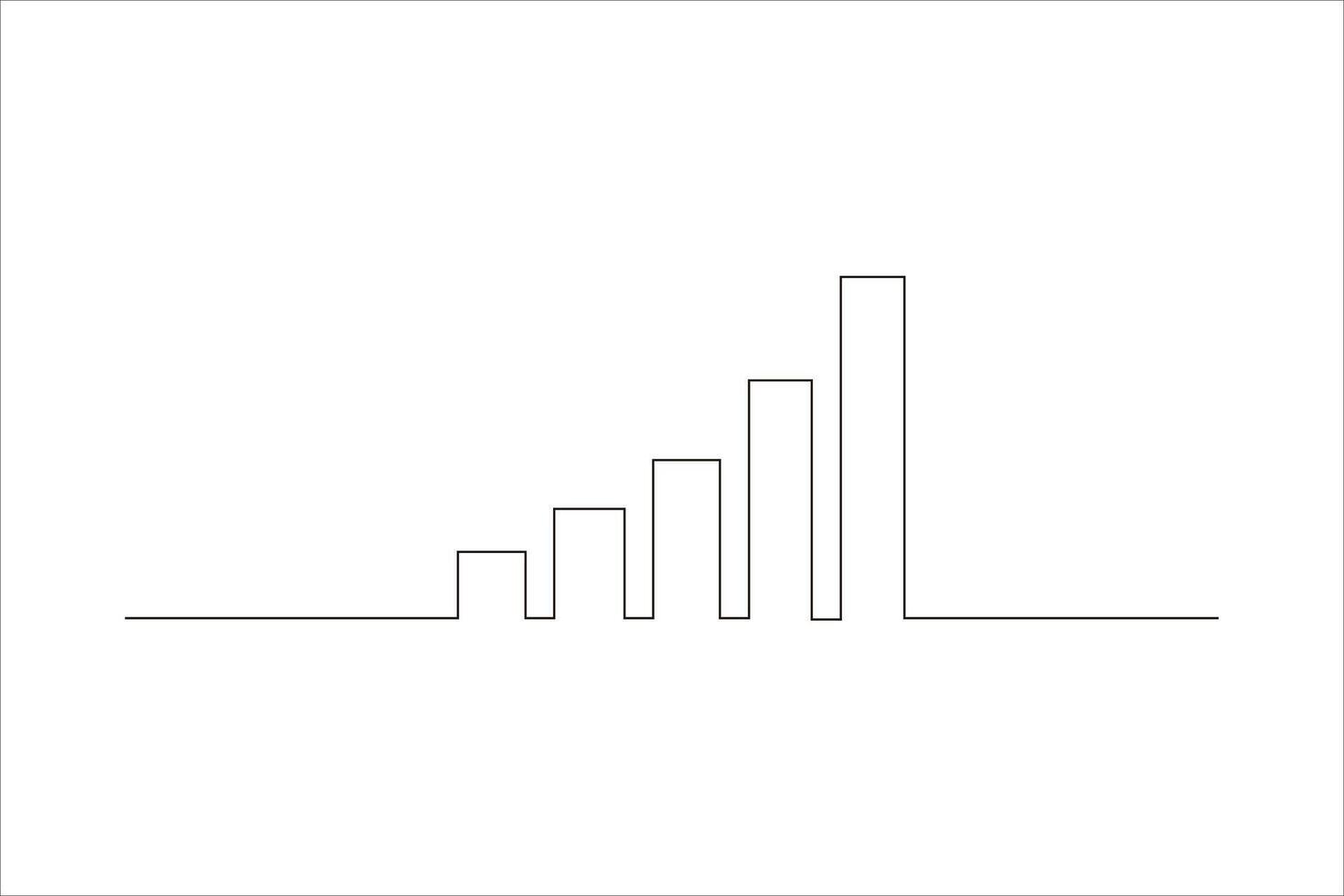 continuous line illustration diagram graph vector