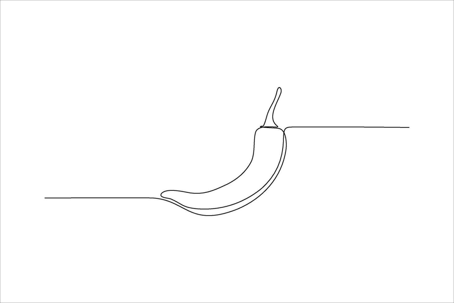 chili pepper continuous line illustration vector