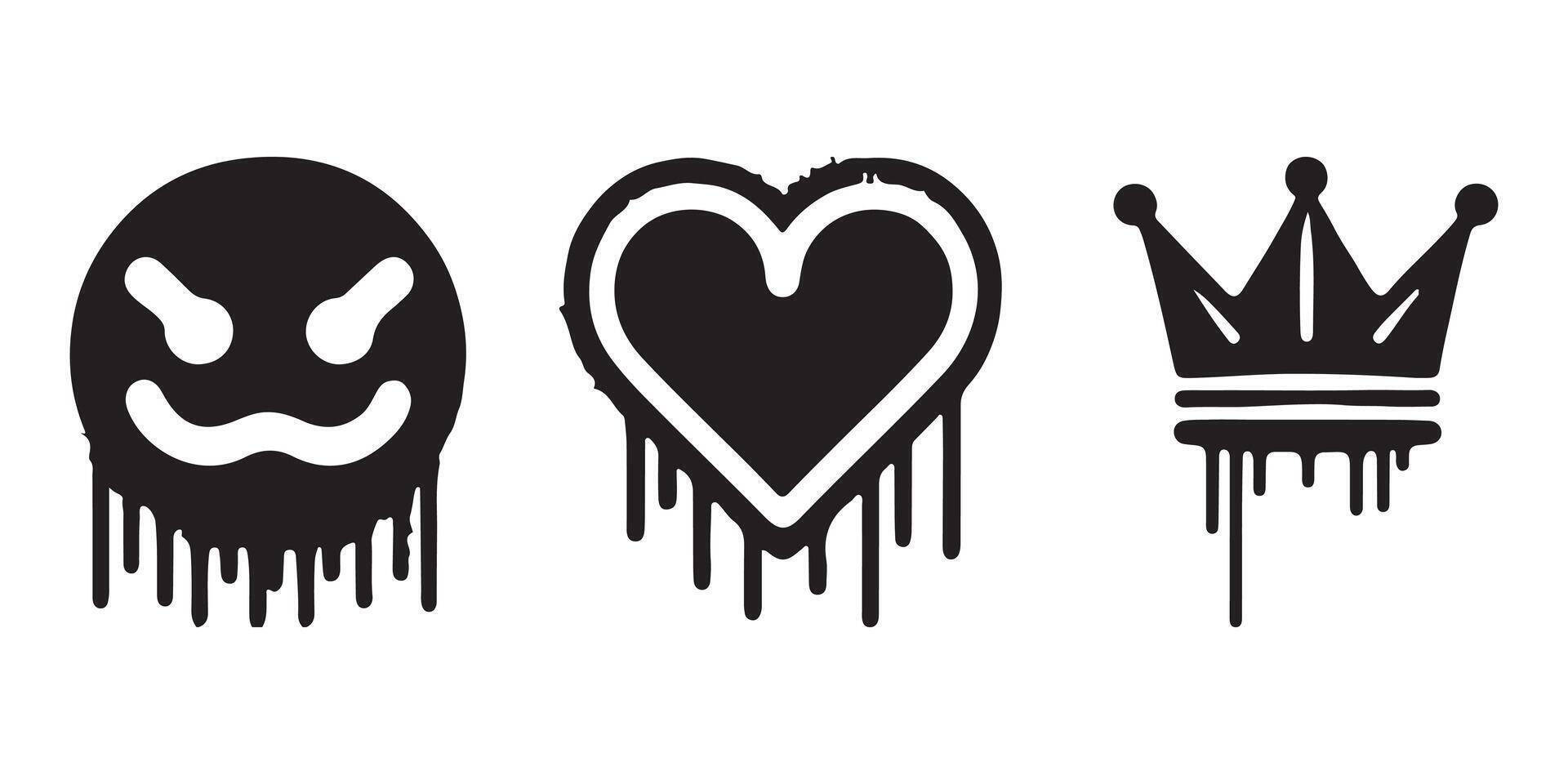 Great lovely spray-painted black graffiti with hand-drawn, grunge components that drip. vector