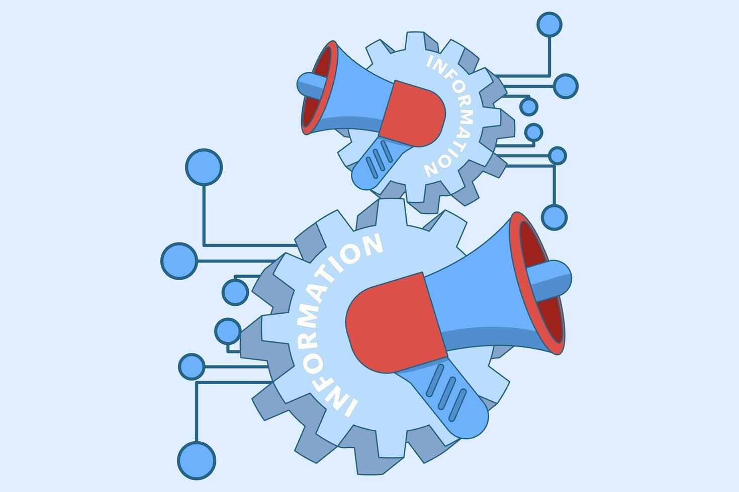 marketing automation with AI business technology. Email campaigns, lead nurturing, data analysis and personalized content. Artificial intelligence marketing automation with customer segmentation. vector