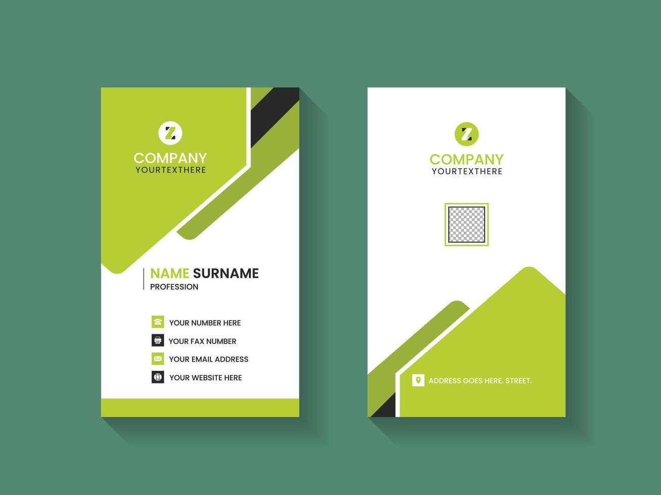 Creative and modern business card for company and brand. vector