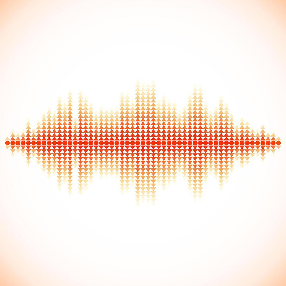 Red sound waveform with triangular arrows vector