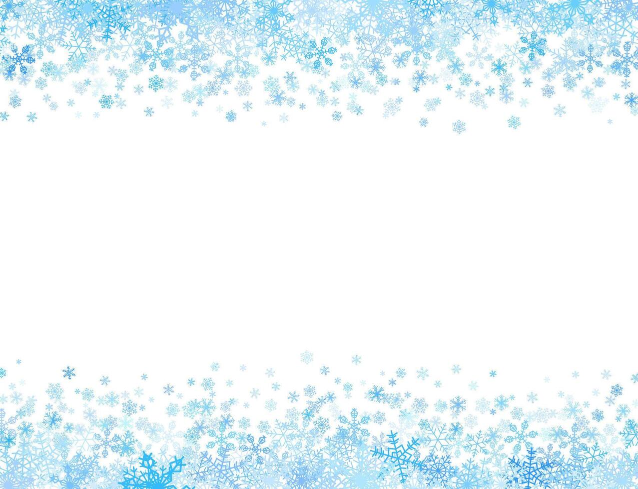 Frame with small snowflakes vector