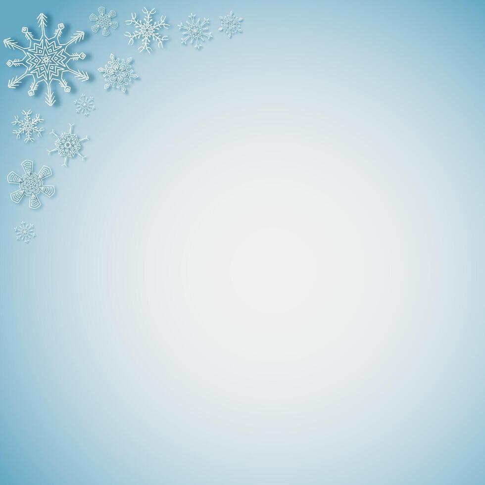 Snowflakes in the corners vector
