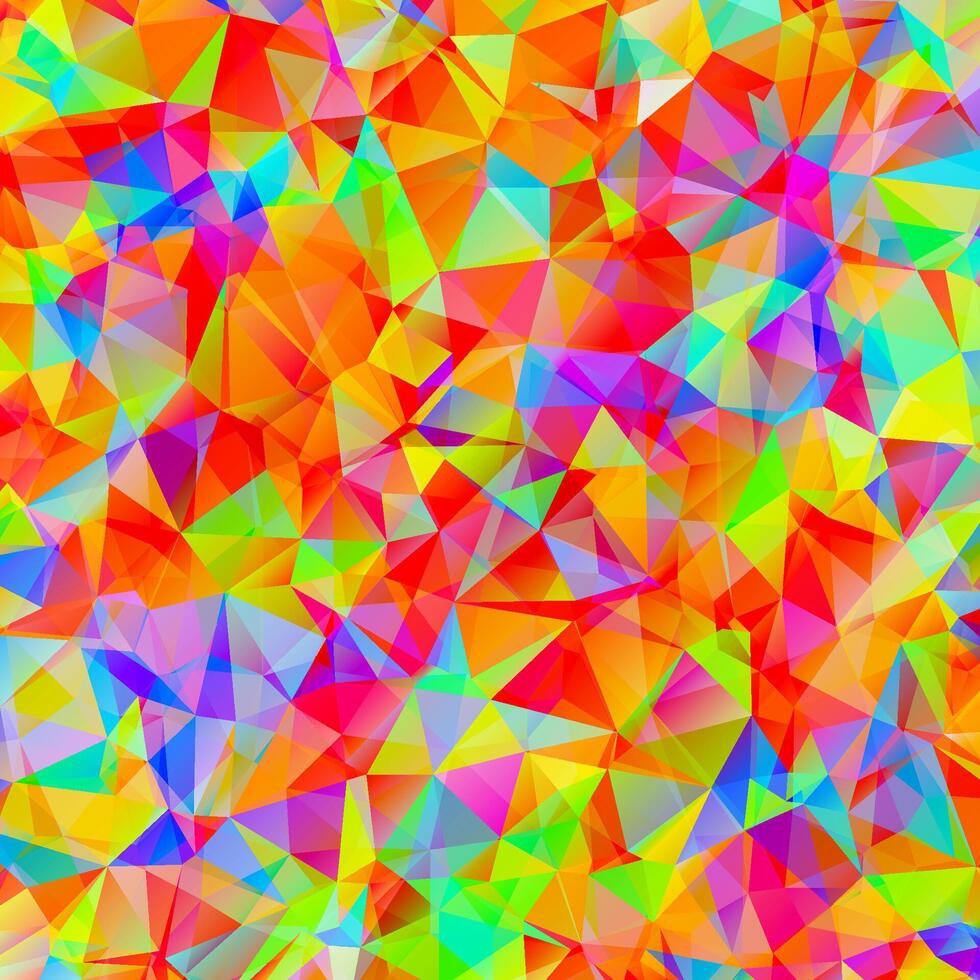 Colorful pattern with chaotic triangles vector