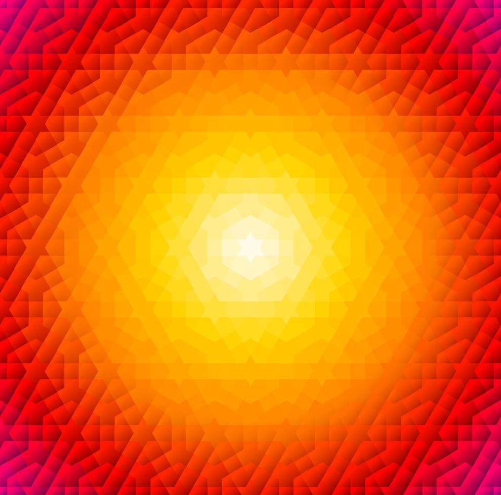 Round orange frame with arabic pattern vector