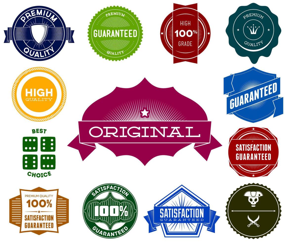 Set of colorful hipsters vintage labels vector