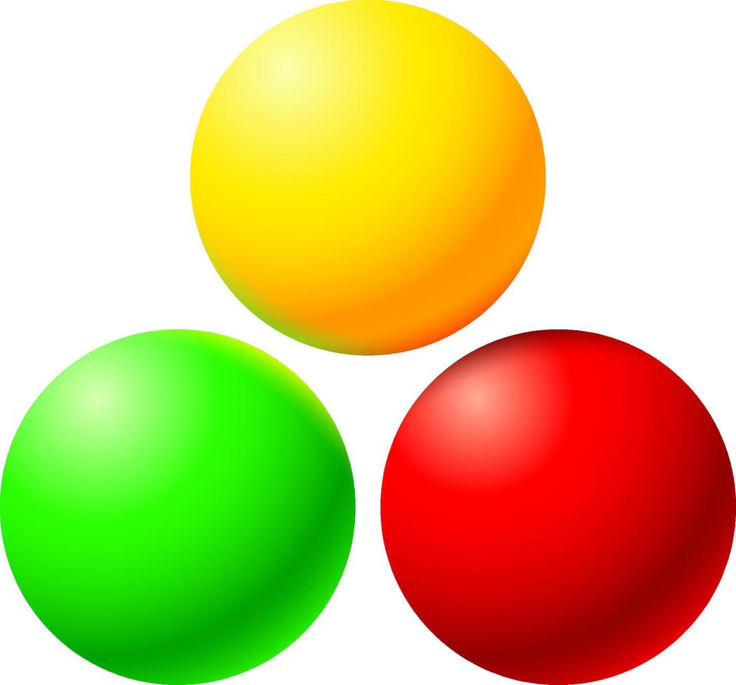 Set of bright colored balls vector