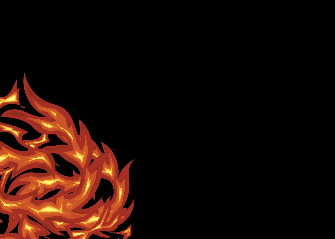 Fire Accent Wallpaper in Black Color vector